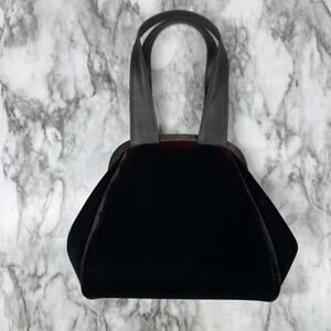 Vintage Valerie Stevens Silk Velvet Iridescent Kiss Lock Purse Frame Evening Bag
